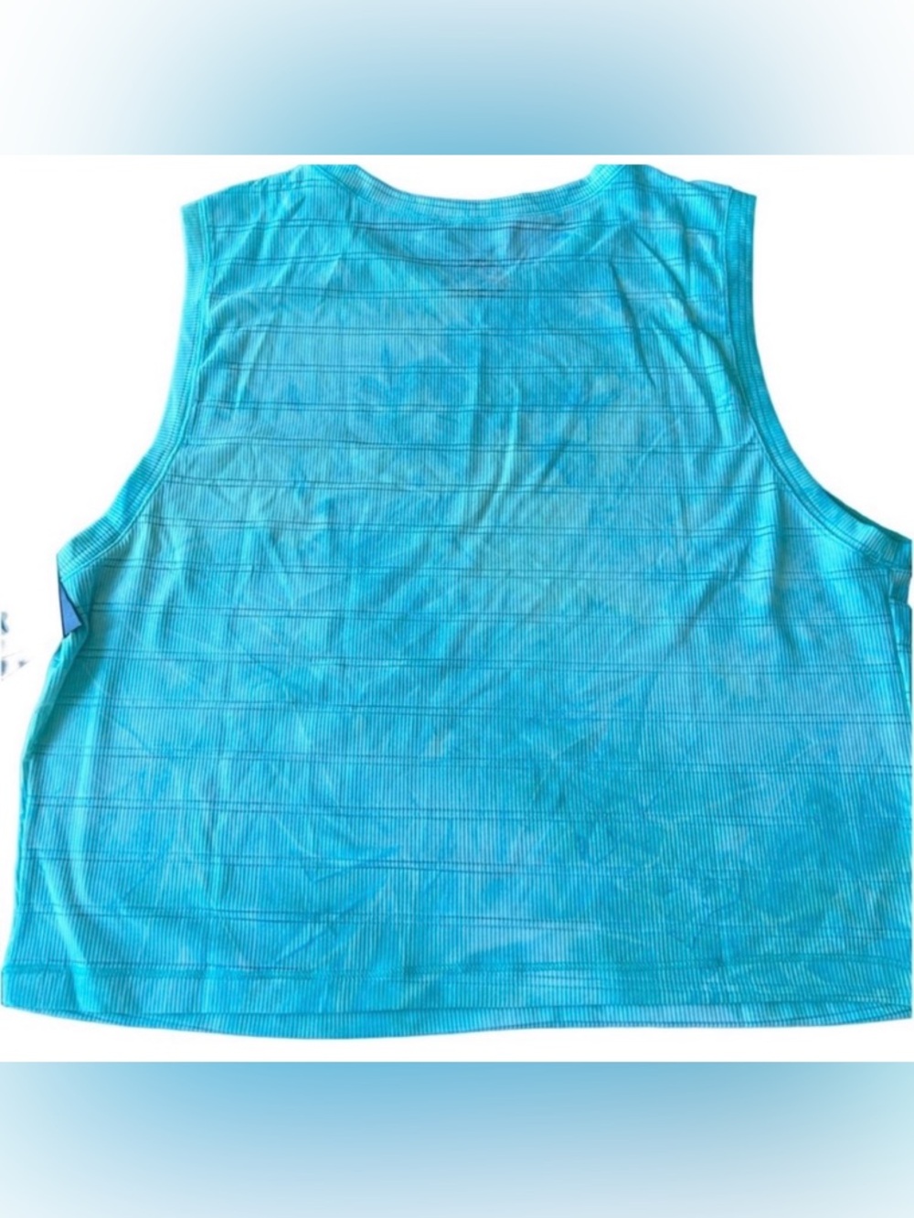 New Champion Aqua Blue Tie Dye Cropped Tank Top